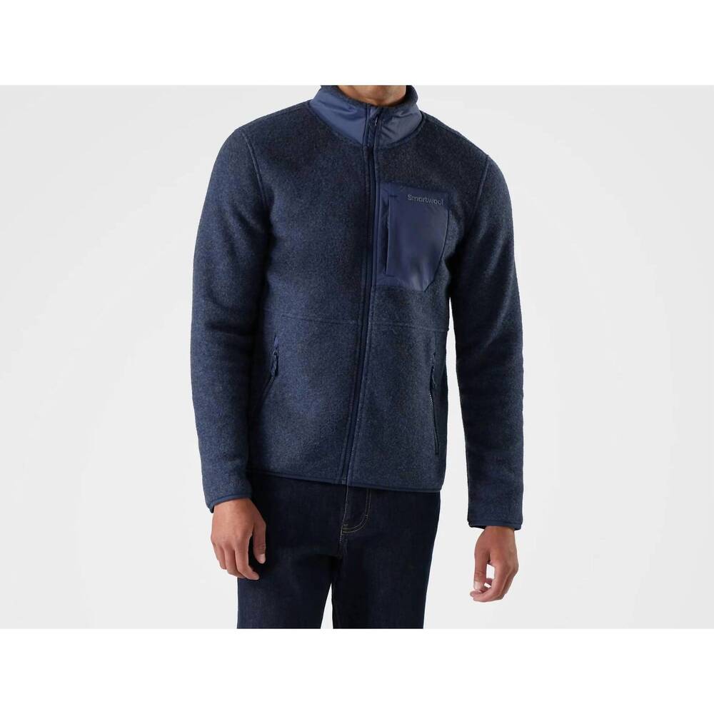NEW SMARTWOOL second cut fleece jacket in deep navy